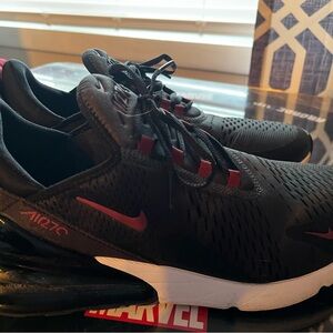 Nike Air Max 270 Black and Red Men's Shoes